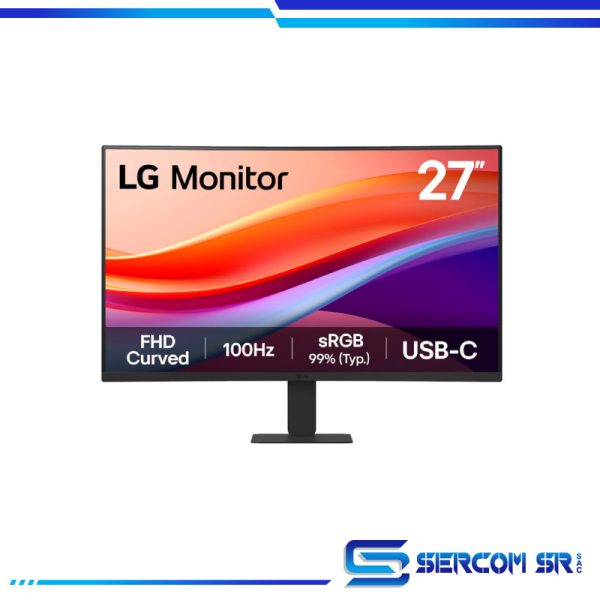 MONITOR LG 27U421A-B CURVO 100HZ/5MS FHD VA/USB-C/HDMI/ 27"