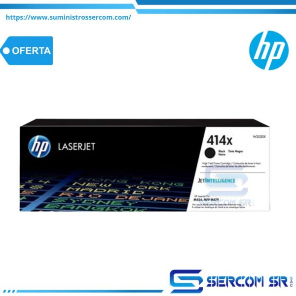 TONER HP W2020X 414X L.J. M454 BLACK 7,500 PGS