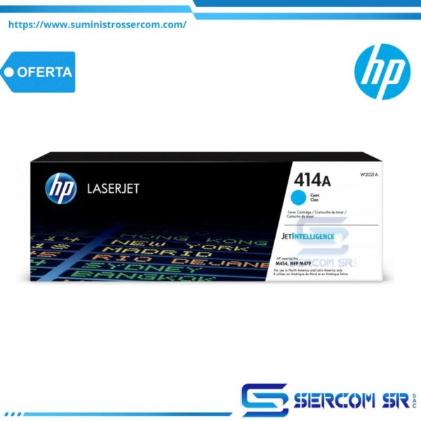 TONER HP W2021A 414A L.J. M454 CYAN 2,100 PGS