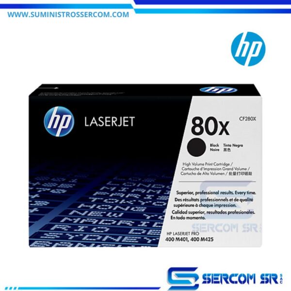 TONER HP 80x CF280X L.J. M401N NEGRO
