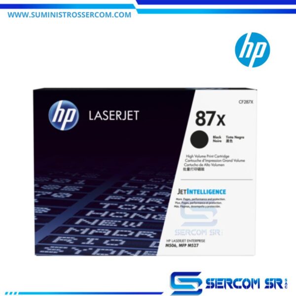 Toner hp 87x cf287x l.j.e. m506 negro 18k paginas