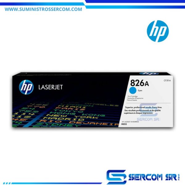 TONER HP CF311A (826A) L.J. M855DN CYAN 31500 páginas