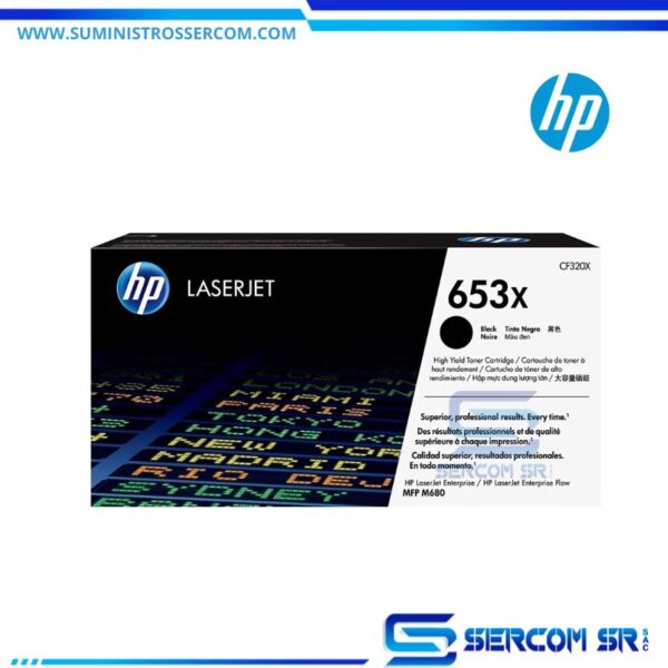 TONER HP CF320X (653X) ENT M680 NEGRO 21000 Páginas
