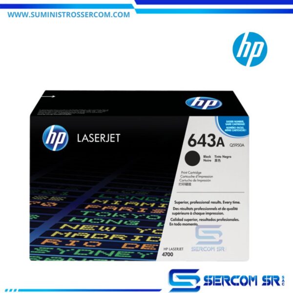 TONER HP Q5950A (643A) L.J. 4700 / BLACK