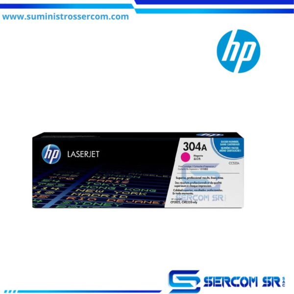 TONER HP CC533A 304A L.J. CP2025 MAGENTA 2.800 PAGINAS