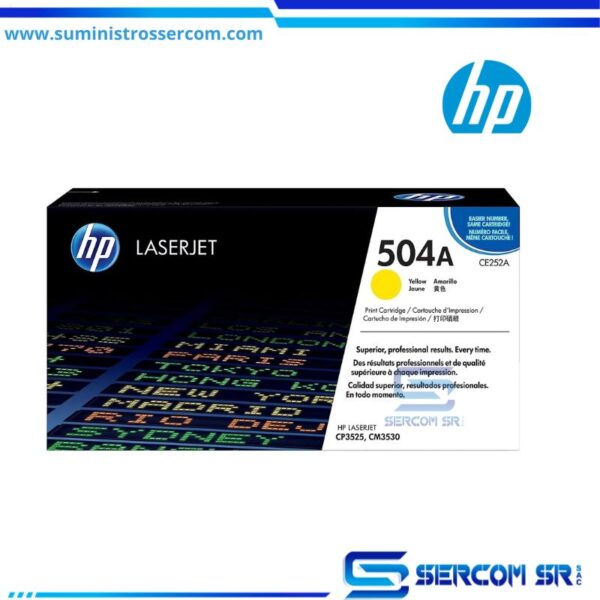 TONER HP CE252A 504A L.J. CP3525 YELLOW 7000 PAGINAS