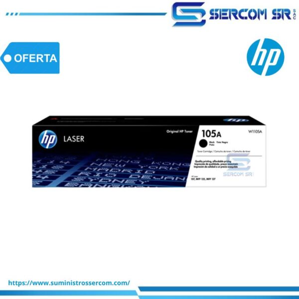 Toner HP 105A W1105A L.J. 107A Black