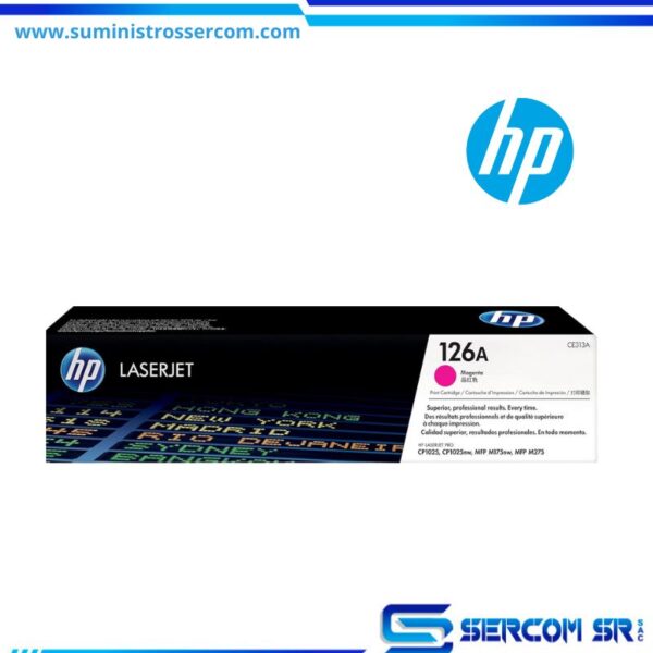 TONER HP CE313A 126A L.J. CP1025 MAGENTA 1000 PAGINA