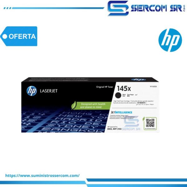 TONER HP W1450X  145X L.J. 3103 BLACK 3,800 PGS