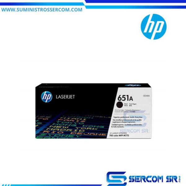 TONER HP CE340A 651A L.J. ENT 700 NEGRO 13.5K PG