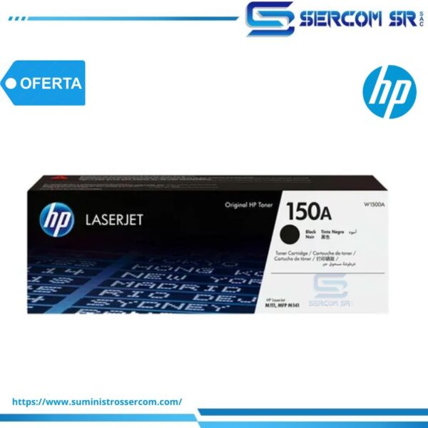 TONER HP W1500A  150A L.J. M111W BLACK 975 PGS