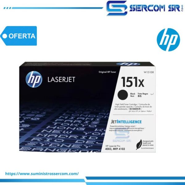 TONER HP W1510X  151X  L.J. 4003A BLACK 9,700 PGS
