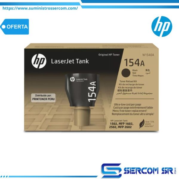 TONER HP W1540A 154A L.J. 1502 BLACK 2,500 PGS