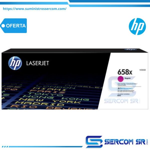 TONER HP W2003X 658X L.J. M571 MAGENTA 28,000 PGS