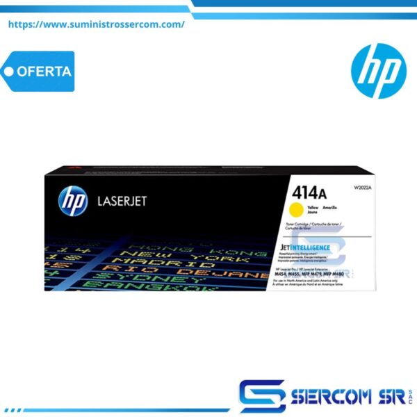 TONER HP W2022A 414A L.J. M454 YELLOW 2,100 PGS
