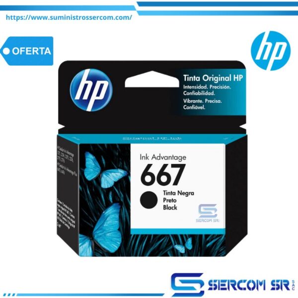 TINTA HP 3YM79AL 667 BLACK DJ 2775 / 4175