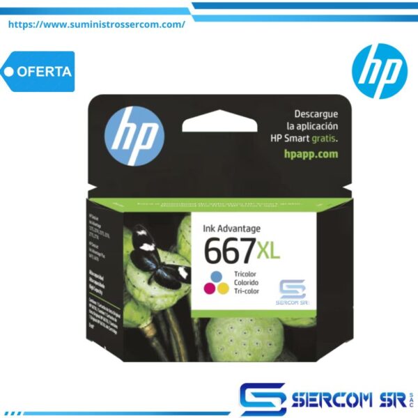 TINTA HP 3YM80AL 667XL TRICOLOR DJ 2775 / 4175