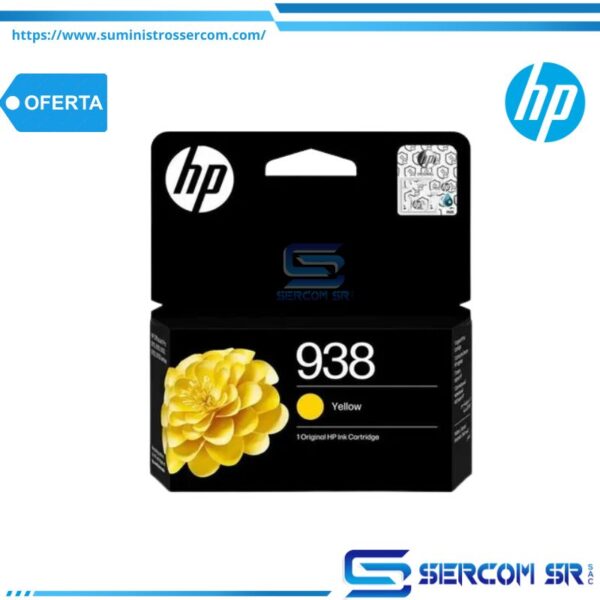 TINTA HP 4S6X7PL 938 YELLOW OJP 9130 800 PGS