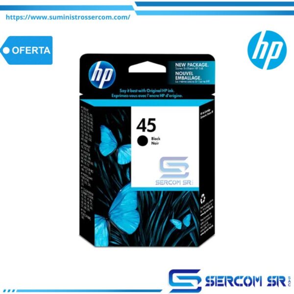 TINTA HP 51645AL 45 NEGRO 820,850,1100 930 PAGS