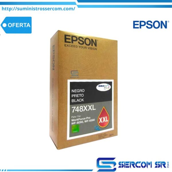 TINTA EPSON T748XXL120 Negro 10,000 Pag