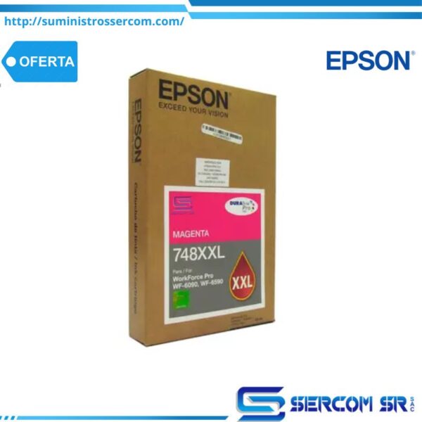 TINTA EPSON T748XXL320-AL MAGENTA 7,000 Paginas