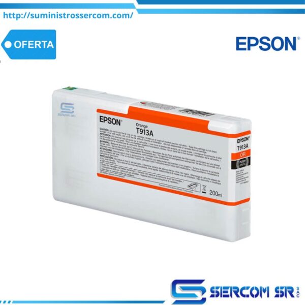 TINTA EPSON T913A00 ORANGE (200ML)