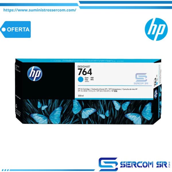 TINTA HP C1Q13A 764A 300ML CYAN