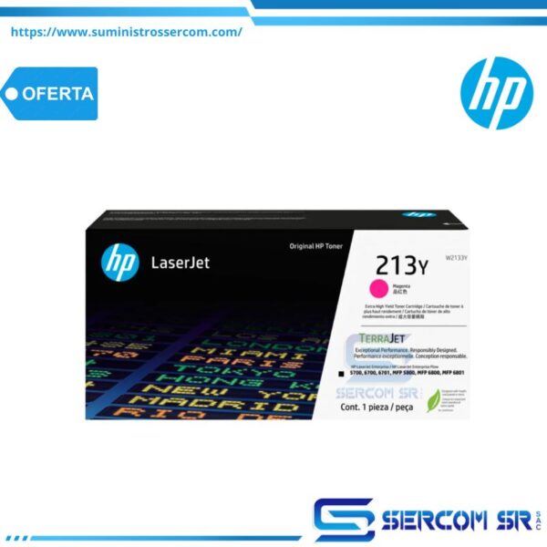 TONER HP W2133Y 213Y LJ 5800 ENT. MAGENTA 12K PGS