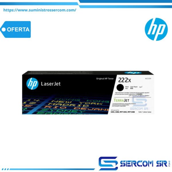 TONER HP W2220X 222X LJ M3303 BLACK 3,200 PGS