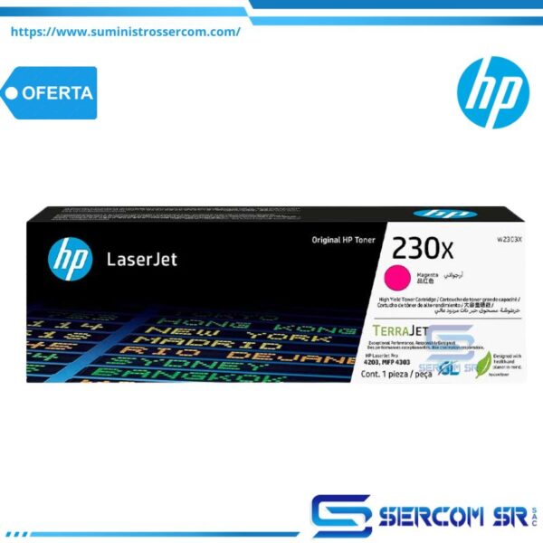 TONER HP W2303X 230X L.J. MAGENTA 5.5 KPGS
