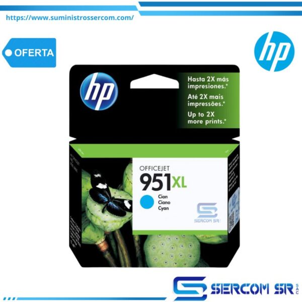 TINTA HP CN046AL 951XL CYAN (1500 PAG)