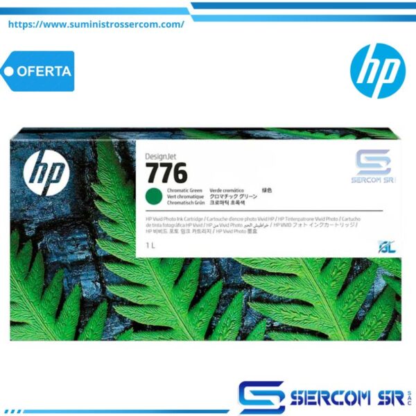 TINTA HP 1XB03A 776 1LT CHROMATIC GREEN