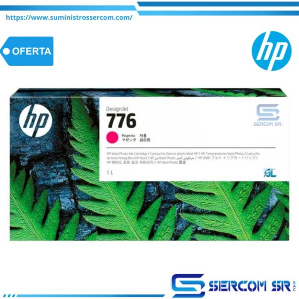 TINTA HP 1XB07A 776 1LT MAGENTA