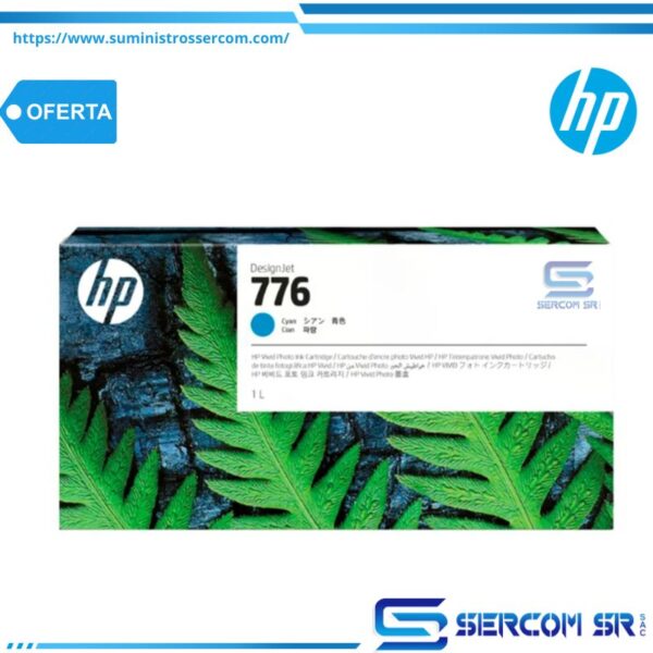 TINTA HP 1XB09A 776 1LT CYAN