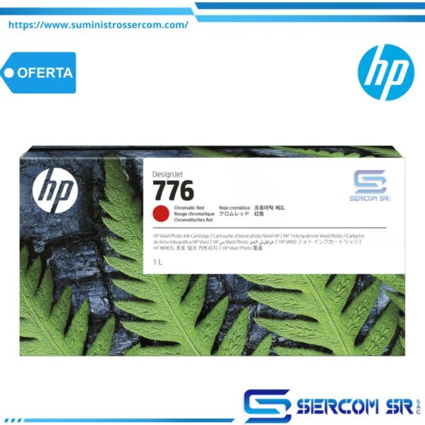 TINTA HP 1XB10A 776 1LT CHROMATIC RED