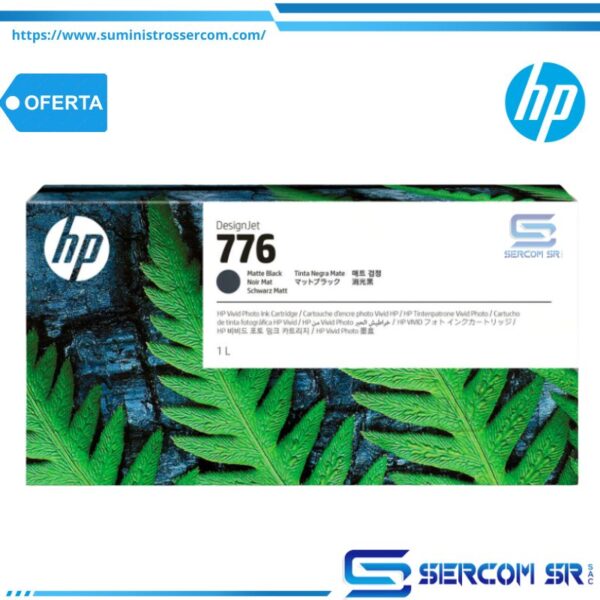 TINTA HP 1XB12A 776 1LT MATTE BLACK