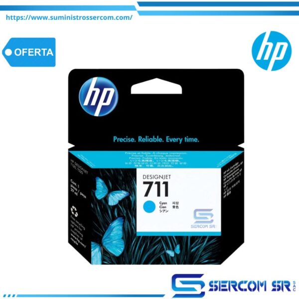 TINTA HP CZ130A 711 CYAN DGJ T120/T520 29 ML