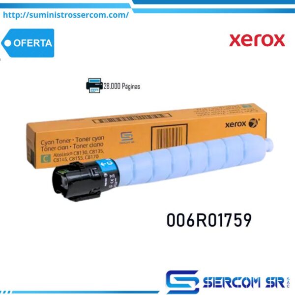TONER XEROX 006R01759 CIAN PARA ALTALINK C8170/C8270