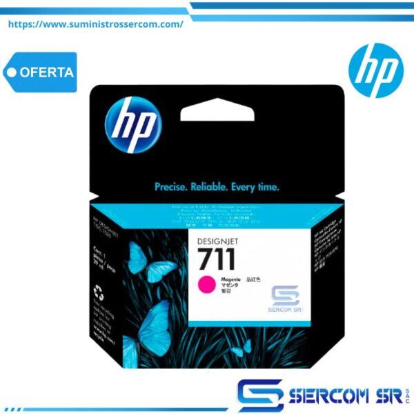 TINTA HP CZ131A 711 MAGENTA DGJ T120/T520 29 ML