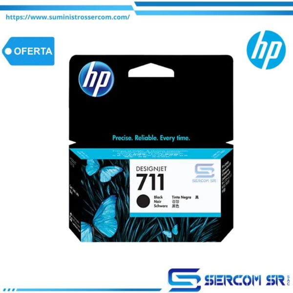 TINTA HP CZ133A 711 BLACK DGJ T120/T520 80 ML