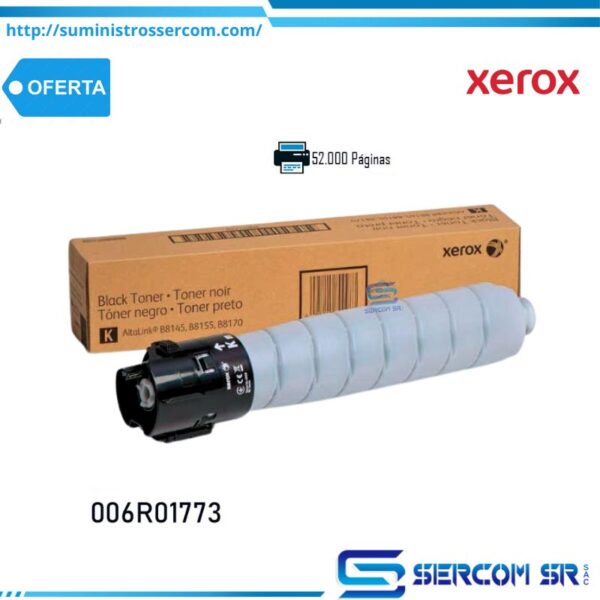 TONER XEROX 006R01773 BLACK PARA B8170