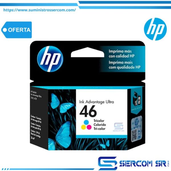 TINTA HP CZ638AL 46 COLOR 750 PGS