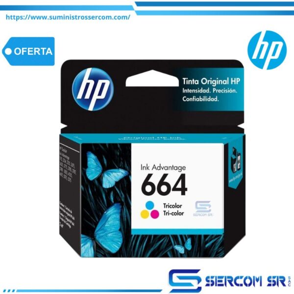TINTA HP F6V28AL 664 COLOR 100 PGS