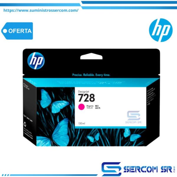 TINTA HP F9J66A 728 130ML MAGENTA