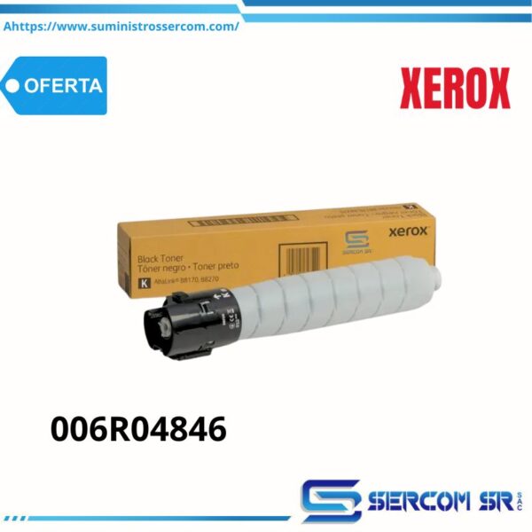 TONER XEROX 006R04846 BLACK PARA B8270 52K