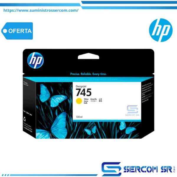 TINTA HP F9J96A 745A 130ML YELLOW