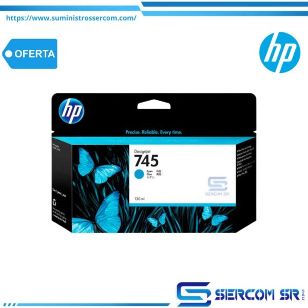 TINTA HP F9J97A 745A 130ML CYAN