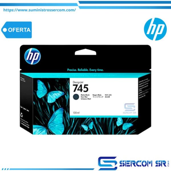 TINTA HP F9J99A 745A 130ML MATTE BLACK