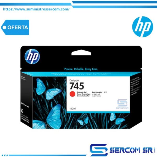 TINTA HP F9K00A 745A 130ML CHROM RED
