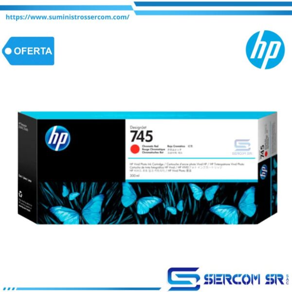 TINTA HP F9K06A 745A 300ML CHROM RED